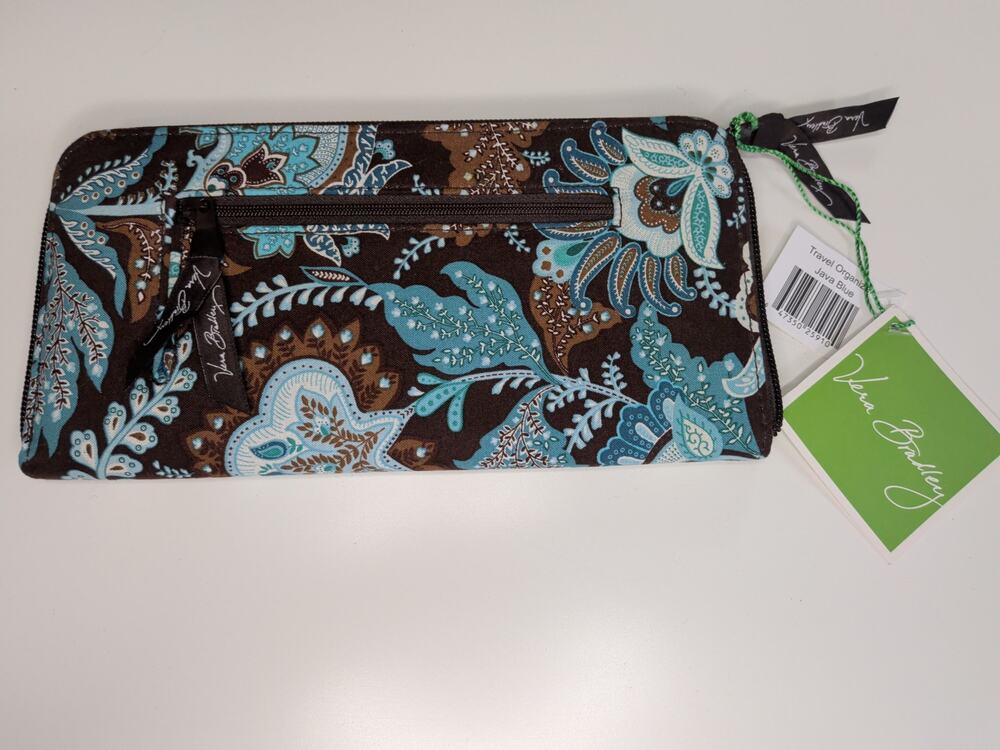 Vera Bradley Java Blue Quilted Travel Organizer NWT
